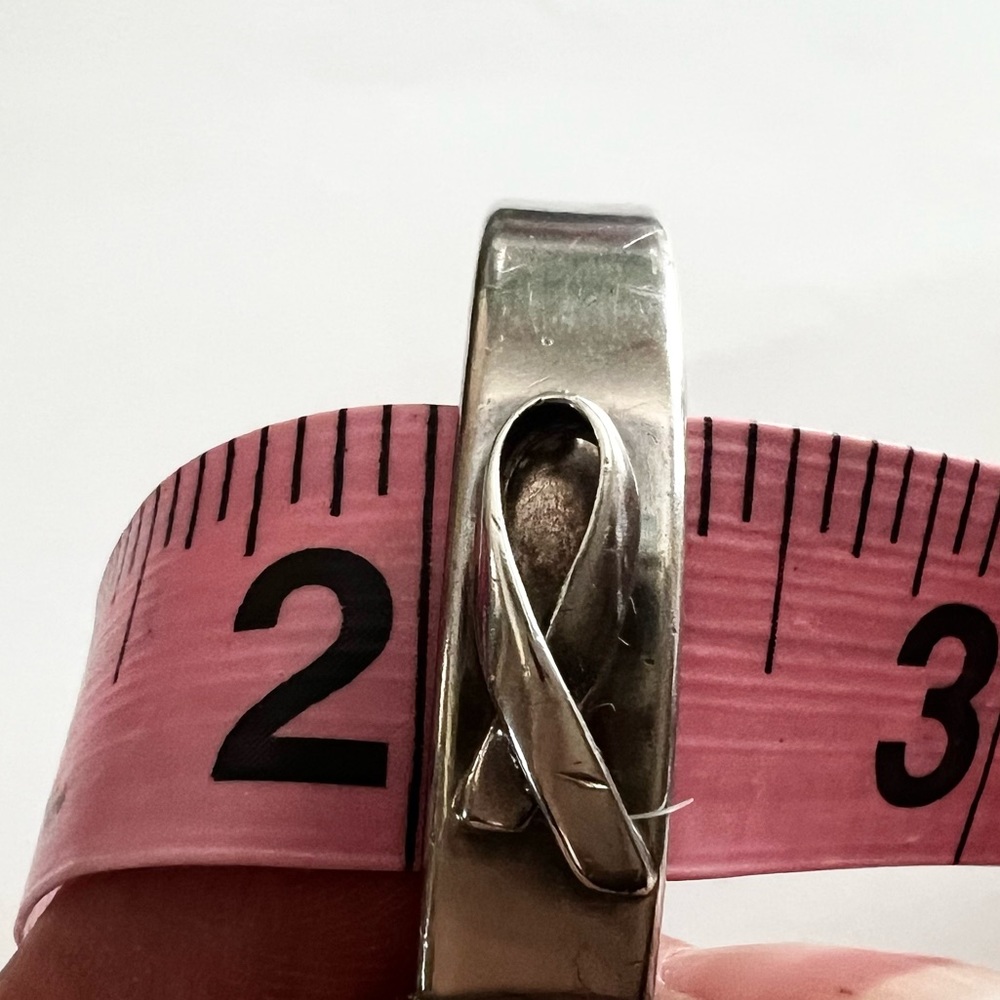 UNOAERRE Until there’s A Cure sterling silver cuff bracelet - Picture 12 of 14